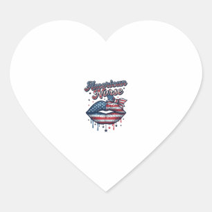 Pegatina En Forma De Corazón Diseño de camiseta vectorial de enfermera estadoun
