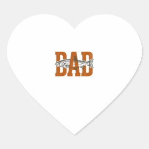 Pegatina En Forma De Corazón Diseño de camiseta vectorial de pesca para papá vi