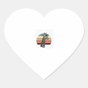 Pegatina En Forma De Corazón Diseño de camiseta vectorial de safari de puesta d