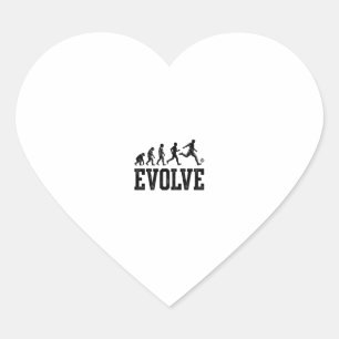 Pegatina En Forma De Corazón Diseño de camiseta vectorial vintage de evolución 