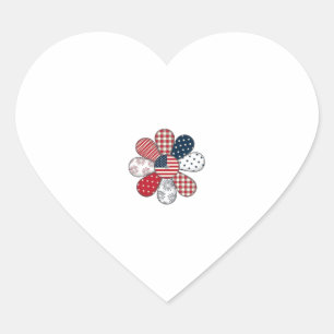 Pegatina En Forma De Corazón Diseño de camiseta vectorial vintage de flor patri