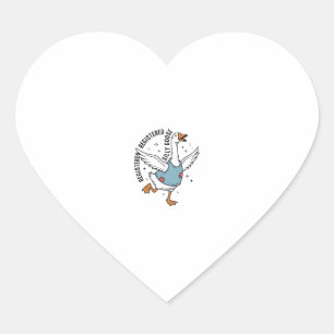 Pegatina En Forma De Corazón Diseño de camiseta vectorial vintage de ganso tont