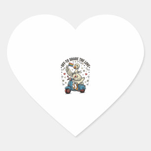 Pegatina En Forma De Corazón Diseño de camiseta vintage de amor de scooter de g