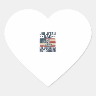 Pegatina En Forma De Corazón Diseño de camiseta vintage de bandera de Papá de J