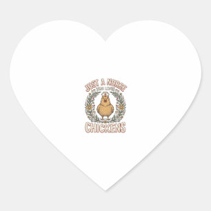 Pegatina En Forma De Corazón Diseño de camiseta vintage de enfermera que ama a