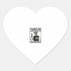 Pegatina En Forma De Corazón Diseño de camiseta vintage de esqueleto divertido
