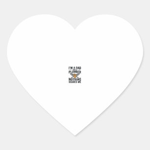 Pegatina En Forma De Corazón Diseño de camiseta vintage de fontanero papá nada 