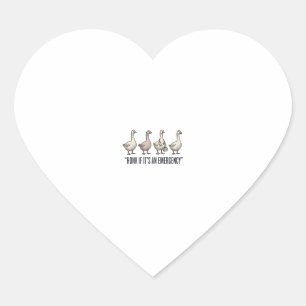 Pegatina En Forma De Corazón Diseño de camiseta vintage de graznido de emergenc