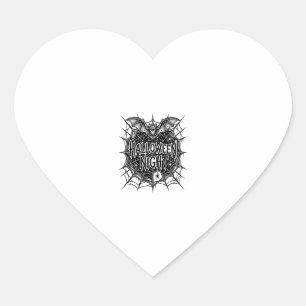 Pegatina En Forma De Corazón Diseño de camiseta vintage de telaraña de murciéla