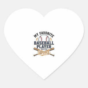 Pegatina En Forma De Corazón Diseño de camiseta vintage jugador favorito Papá b