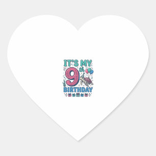 Pegatina En Forma De Corazón Diseño de camiseta vintage para niños tortuga cump