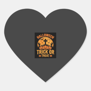 Pegatina En Forma De Corazón Diseño de cementerio de calabaza de Halloween Truc