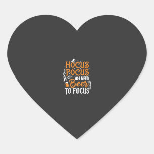 Pegatina En Forma De Corazón Diseño de cerveza Hocus Pocus Halloween_1