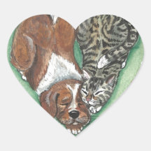 Diseño de corazón de arte de gatos de gatito de ca