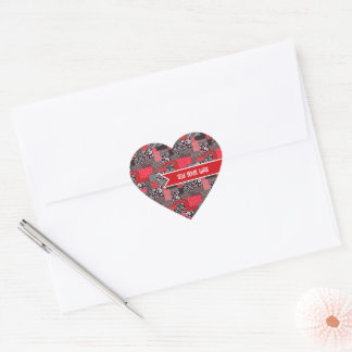 Pegatina En Forma De Corazón Diseño de costura personalizada cose a tu manera