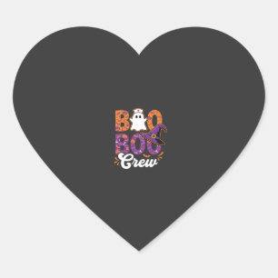 Pegatina En Forma De Corazón Diseño de fantasma de enfermera de Halloween de Bo