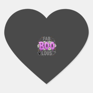 Pegatina En Forma De Corazón Diseño de fantasma de Halloween Fab Boo Lous_1