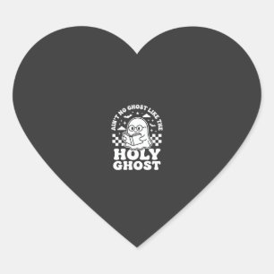 Pegatina En Forma De Corazón Diseño de fantasma de Halloween retro Espíritu San