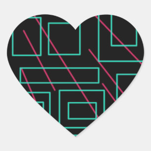 Pegatina En Forma De Corazón diseño de fondo negro