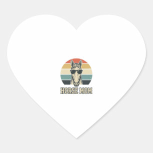 Pegatina En Forma De Corazón Diseño de Gafas de Sol con Grabado de Mamá de Caba