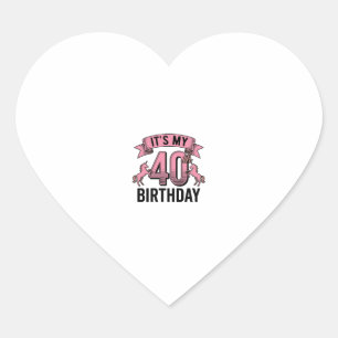 Pegatina En Forma De Corazón Diseño de grabado vintage de unicornio para cumple