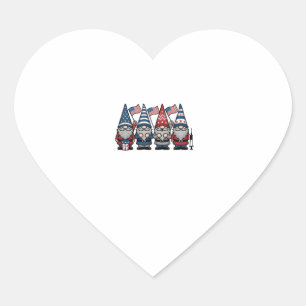 Pegatina En Forma De Corazón Diseño de grabado vintage vector enfermera gnomo p