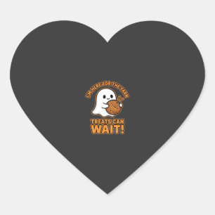 Pegatina En Forma De Corazón Diseño de Halloween de fantasmas de ganchillo