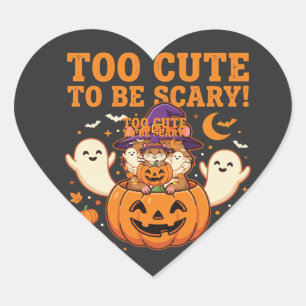 Pegatina En Forma De Corazón Diseño de Halloween de hámster adorable con calaba
