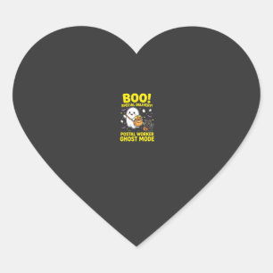 Pegatina En Forma De Corazón Diseño de Halloween del modo fantasma del trabajad