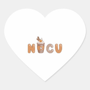 Pegatina En Forma De Corazón Diseño de Halloween para café de la NICU