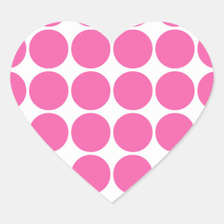 Pegatina En Forma De Corazón Diseño de impresión de patrones de puntos de polka