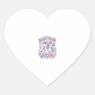 Pegatina En Forma De Corazón Diseño de mercancía original de Unicorn Sweet Toot