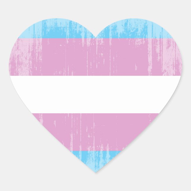 PEGATINA EN FORMA DE CORAZÓN DISEÑO DE ORGULLO TRANSMISIDO (Anverso)
