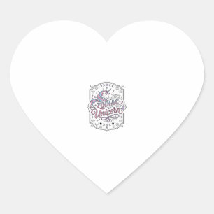 Pegatina En Forma De Corazón Diseño de regalo Unicornio Zodiaco Unicornio Jugue