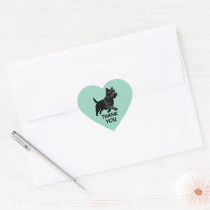 Pegatina En Forma De Corazón Diseño de siluetas de mascotas lindas - Perros 1 +