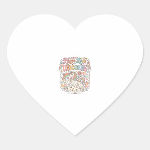 Pegatina En Forma De Corazón Diseño de vector adorable de unicornios de paz y a