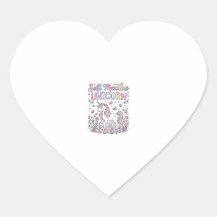 Pegatina En Forma De Corazón Diseño de vector adorable unicornio suavecito prad