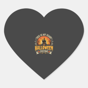 Pegatina En Forma De Corazón Diseño de vector de disfraz de Halloween aterrador