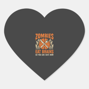 Pegatina En Forma De Corazón Diseño de vector de Halloween de zombie divertido