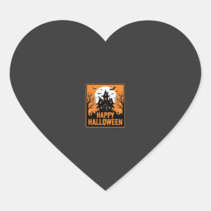 Pegatina En Forma De Corazón Diseño de vector de silueta de casa embrujada de H