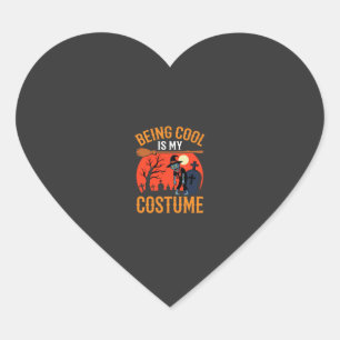 Pegatina En Forma De Corazón Diseño de Zombie de Disfraz de Ser Genial en Hallo