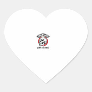 Pegatina En Forma De Corazón Diseño divertido de camiseta de cráneo para dos ni