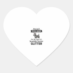 Pegatina En Forma De Corazón Diseño divertido del Terrier escocés con brillo pa