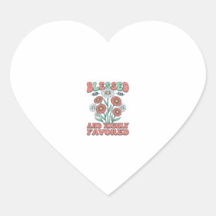 Pegatina En Forma De Corazón Diseño Floral Vintage Bendito y Altamente Favoreci
