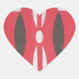 Pegatina En Forma De Corazón Diseño Harambe Bandera Vintage de Kenia