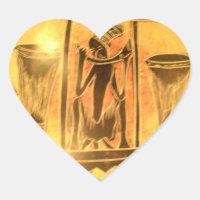 Diseño impreso de arte étnico de África dorada