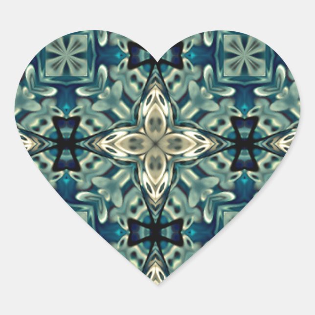 Pegatina En Forma De Corazón Diseño inspirado en Marruecos (Anverso)