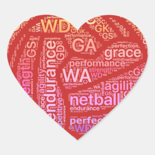 Pegatina En Forma De Corazón Diseño inspirador del corazón de las posiciones