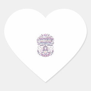 Pegatina En Forma De Corazón Diseño tipográfico mágico adorable Namastay Unicor
