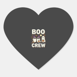 Pegatina En Forma De Corazón Diseño vectorial de fantasmas de Halloween de Boo 